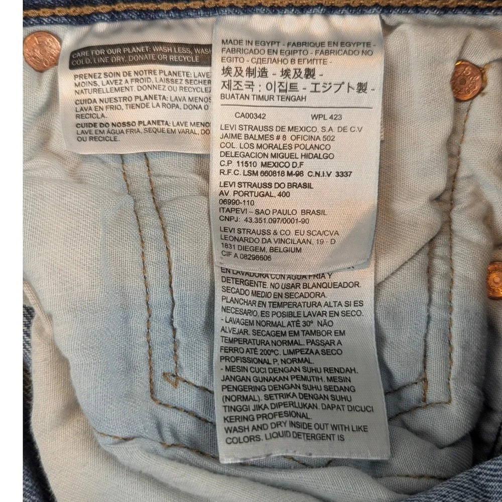 Levi's 501 Original Fit Button Fly Blue Denim Jeans Mens 35x30 Medium Wash